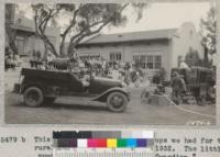 This was one of the best set-ups we had for the rural fire demonstrations of 1932. The little pumper shown is the "Forest Guardian."