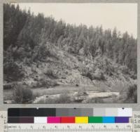 Redwood. Land slip opposite Smith's and below Leo Lebenbaum's grove, one mile north of Richardson Grove, Humboldt County, California. Slope has been slipping for some years, with slip of early 1938 being most severe. 4-11-38. E.F