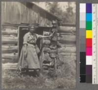 Type of construction of logging camp buildings. Cheboygan County, Michigan