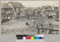 Showing the "electrical hazards" board at a San Bernardino demonstration, March, 1930