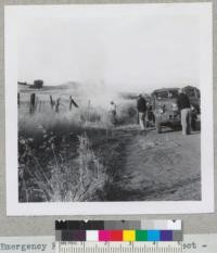 Emergency Farm Fire Protection Project - 1942 - San Luis Obispo County. Burning roadsides. P. C. Berryman