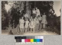 A group of Kern County girls on hike to Buck Rock, 1929