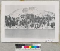 Lassen Peak from across Lake Helen. Metcalf. Aug. 1952