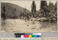 Camp Loma 4-H swimming pool in Soquel Creek, Santa Cruz County. July, 1930