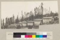 Redwood Region. Selective logging. Pacific Lumber Company landing No. 6 along lateral above Monument Creek, opposite Scotia. Trees left are redwood and white and Douglas fir. Logged by tractors and combinations of tractors and steam skyline roader. 5-5-39. E.F