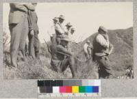 Road machinery demonstrations on Santa Barbara Forest. April 1929. Metcalf