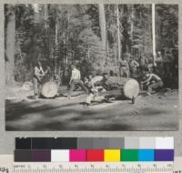 Camp Califorest. Field day sawing contest. 7-8-39. E.F
