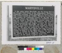 Historical marker at Marysville, Marshall County, Kansas