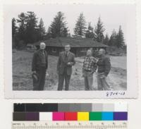 Evans, Tillotson, Wat and Burton at Watts place in Sonoma County on our Old Year Forestry Review Committee Tour