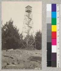 The 60-foot steel lookout on Round Top Peak in the Berkeley Hills erected May 1927, as a companion to the Grizzly Peak tower. Cost installed about $1200. Metcalf