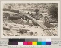 Results of heavy rain of September 1932 on overgrazed area in Tehachapi Mountains. Large loss of life and great damage to railroad, highway and telegraph lines along Caliente Creek. Metcalf. Reconstruction at Woodford Caliente Creek 9-30-32