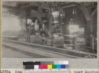 Small water power sawmill near Manton, Shasta County, cuts about 8000 board feet per day with a crew of three or four men. The power is furnishmed by two tangential impulse wheels from a 400 ft. head. Metcalf. July 1928