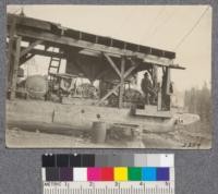 Duplex loader end of electric unit. Hutchinson Lumber Company. Nov. 1922