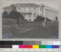 The horse-shoe links west of Hilgard Hall, February 1922