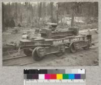 Steel car for moving electric skidder- Sugar Pine Company