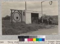 This rural fire outfit in San Diego County is distinguished by the size of the fire gong which is made from a locomotive tire