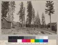 Camp #10, Clover Valley Lumber Company, Loyalton, California. Cook-house in left rear