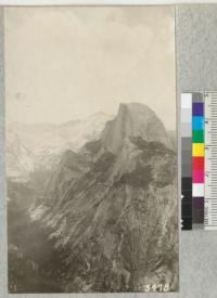 Half Dome and Clouds Rest from Glacier Point. The hotel is so situated that these wonderful views are always in sight from the wide veranda. Metcalf, 1925