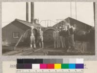 Class in Forestry 112 studying the wood preserving plant of the Southern Pacific Railway, Nov. 1924