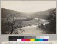 Redwood Region. A view of the south fork of Eel River from a point on the Redwood Highway, about 1 mile south of Garberville. March 1929, E.F