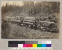Hauling logs with tractor, Panhandle Lumber Company, Idaho