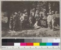 Society of American Foresters hike to Redwood Peak. Spring, 1922