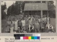 The Madera 4-H Club camp in session at Whitaker's Forest. W. Metcalf. June 1931