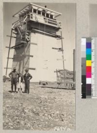 New lookout station on Mt. St. Helena at end of 7-mile road built by Civilian Conservation Corps men from Las Posadas camp. 1935