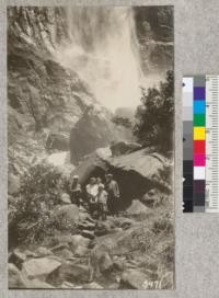 State Forester Pratt and family, E. Fritz and Lloyd Austin, near Bridal Veil Falls