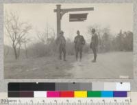 Result of fire near Pinehurst, August 1926. Forest boundary sign