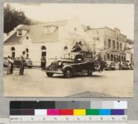 Camp Califorest. Camp float in Quincy's 4th of July parade. July 4, 1939. Emanuel Fritz