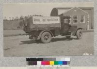 The Rural Fire Protection Special at Cambia School, San Luis Obispo County, before unloading. Metcalf. 1928