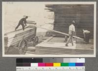 Loading lumber, Feather River Lumber Company, Clio, Plumas County