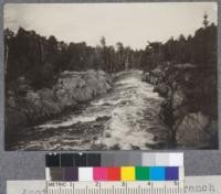 Another rapids on East Branch of Penobscot River, Maine. D. T. Mason '19