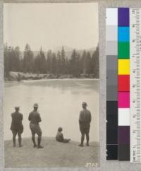 Looking across the Boiling Lake of seven acres near Drakesbad, Lassen National Park