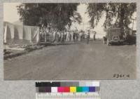 Morning setting-up exercises in the Lake--Colusa, Mendocino Club Camp at Lucerne, 1930