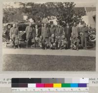 A group of State and Federal forest officers who attended the fire protection demonstration at Red Bluff in 1930. Fairbank