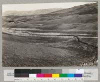 Tehachapi cloudburst 1932. View down Cache Creek. Negative on file in Washington, D.C