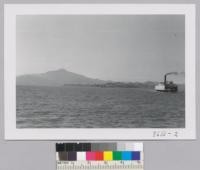 Crossing the Bay with Mt. Tamalpais in the background. Richmond-San Rafael Ferry. Metcalf. October 1952