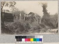 Boys put out a building fire at Sonoma demonstration. March, 1929. Metcalf