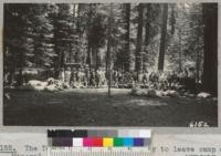 The Tehama 4-H Club group ready to leave camp at Mineral--July 1937