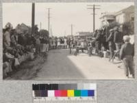 Fire demonstration at Watsonville High School. Metcalf. 1929