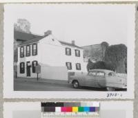 The car in front of Mark Twain House, Hannibal, Missouri. Early morning