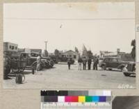 Fire equipment day at Stratford, Kings County, 1937. 6 trucks & 8 trailers