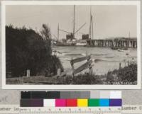 Lumber loading dock at Fort Bragg, California, Union Lumber Company