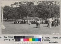 The 1932 4-H Club camp at White Oak Flat. Santa Barbara county has a George Washington ceremony