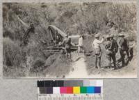 Road machinery demonstrations on Santa Barbara Forest. April, 1929. Metcalf