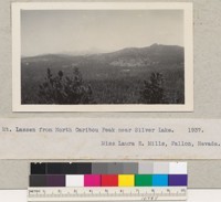 Mt. Lassen from North Caribou Peak near Silver Lake. 1937. Miss Laura E. Mills, Fallon, Nevada