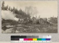 The sawmill of the Michigan-California Lumber Company, showing separate haulups for the two bands. The mill is about 30 years old. May, 1925