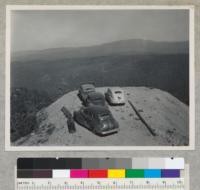 Latour Butte, Shasta County, California. Looking toward Mount Shasta from lookout house platform. 9/12/44 E. F